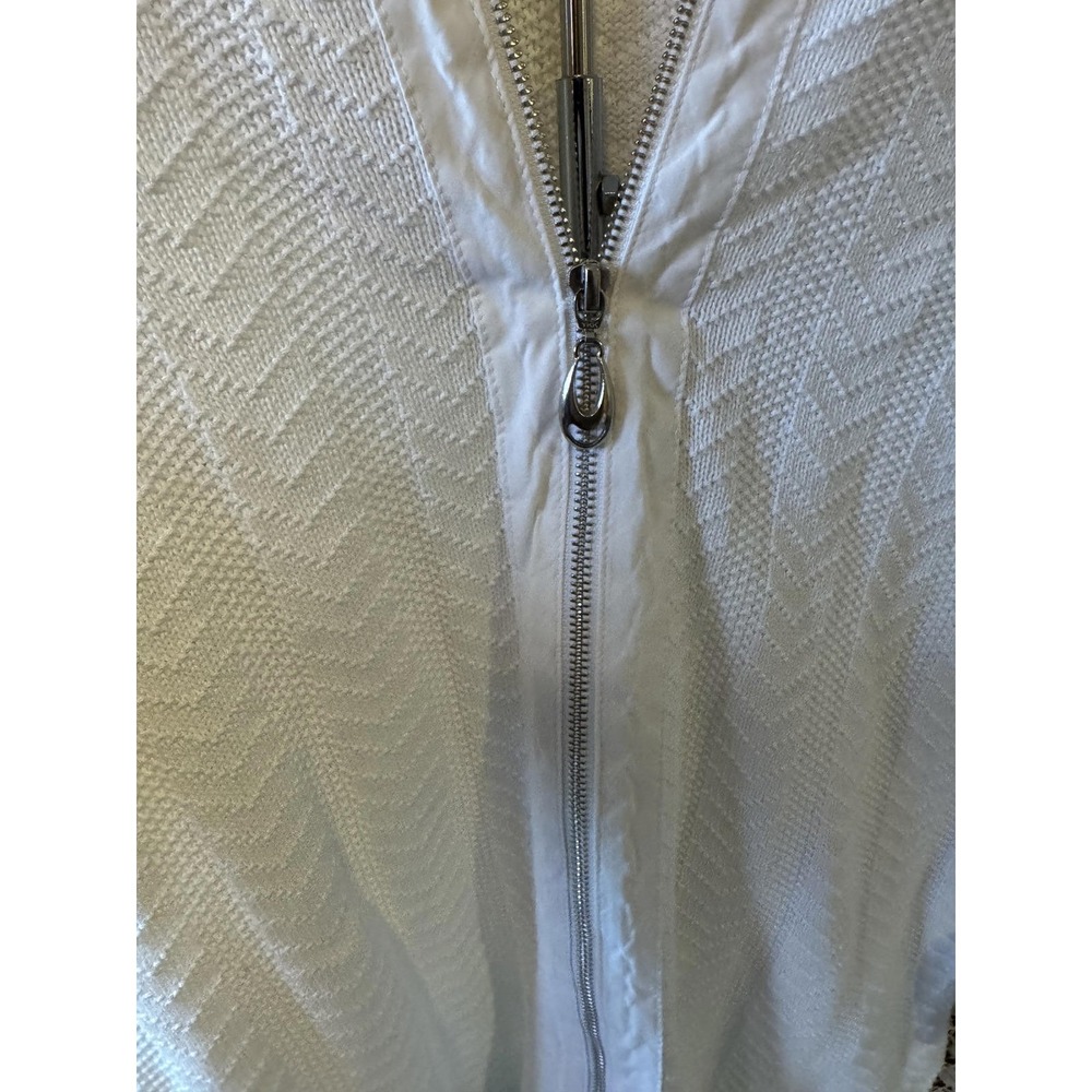 Christopher & Banks White Zip-Front Hooded Cardigan - Picture 12 of 13